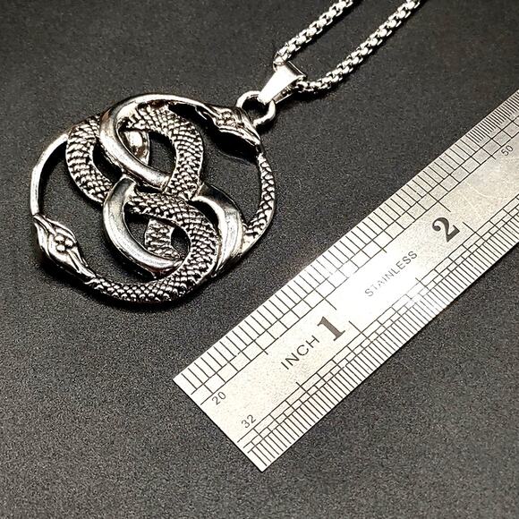 925 Plated Auryn Never Ending Story Necklace Halloween Christmas Birthday Gift - Picture 1 of 6